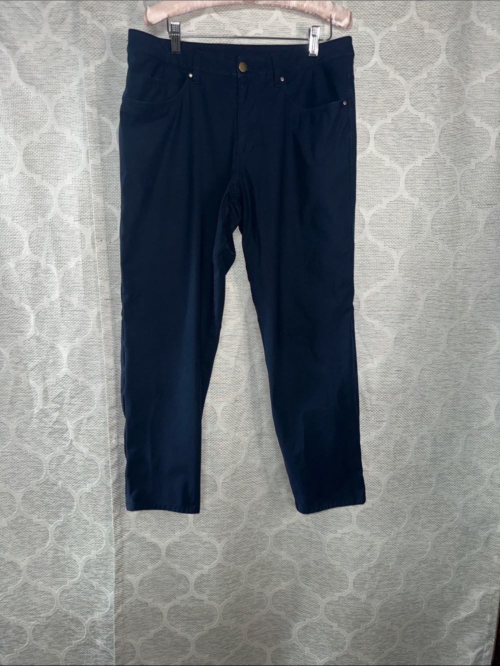 Lululemon ABC Classic Fit Trouser Pants Men’s 33 Navy Blue Chino Warpstreme